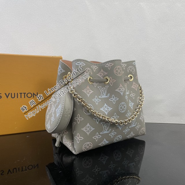 LV路易威登2023专柜新款M23388 镂花牛皮革Bella水桶包 ydh5417